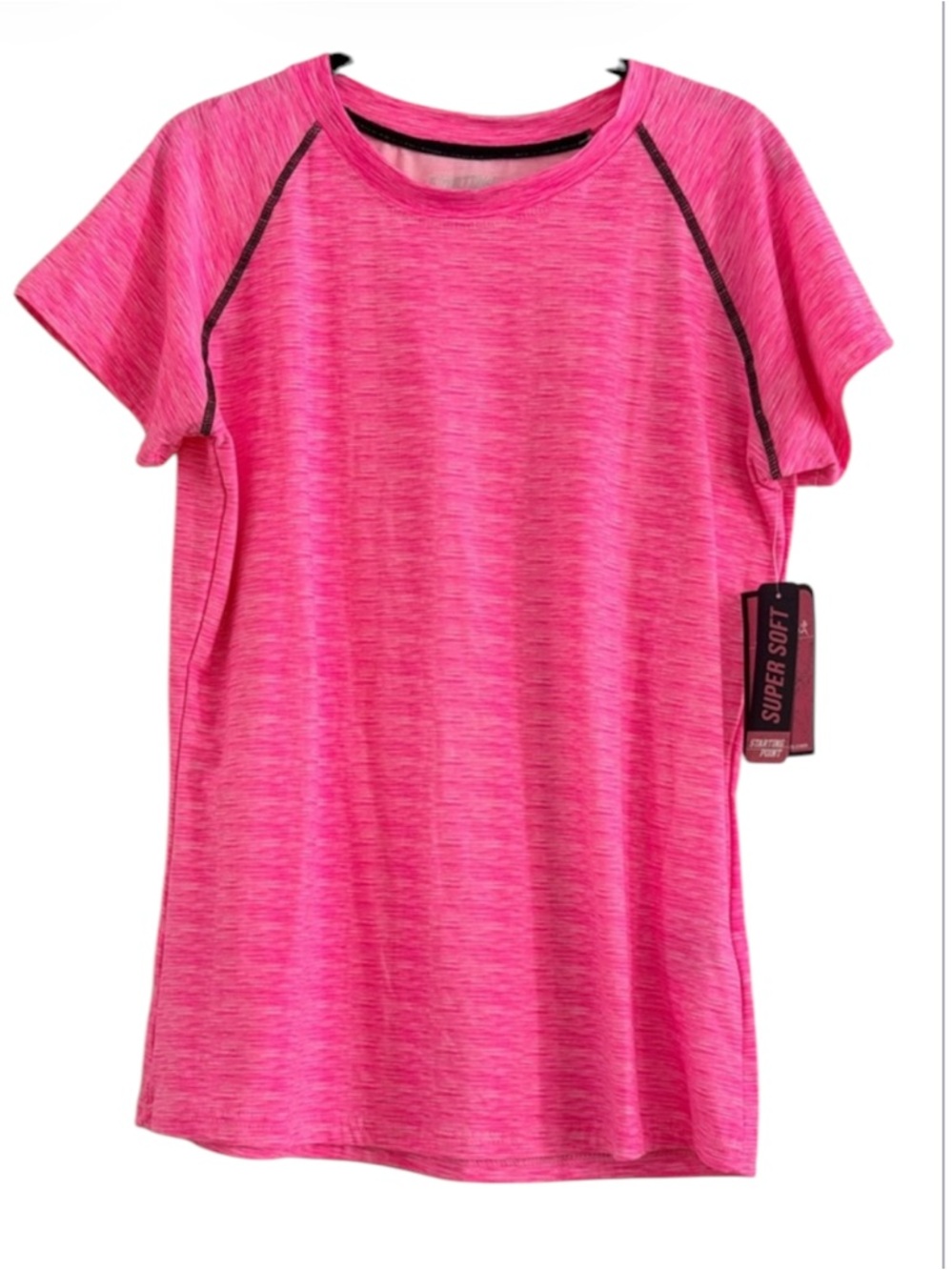 Starting Point NWT Heather Pink Super Soft Activewear Workout T-Shirt Size XL